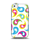 The Colorful Swirl Pattern Apple iPhone 5c Otterbox Symmetry Case Skin Set