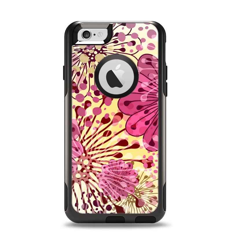 The Colorful Translucent Water-Flowers Apple iPhone 6 Otterbox Commuter Case Skin Set