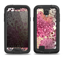 The Colorful Translucent Water-Flowers Samsung Galaxy S4 LifeProof Nuud Case Skin Set