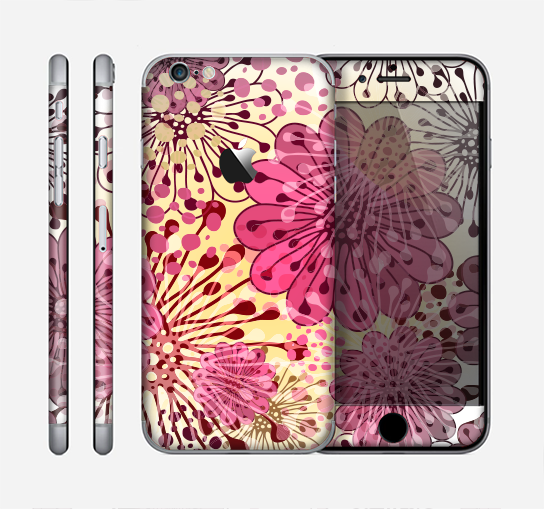 The Colorful Translucent Water-Flowers Skin for the Apple iPhone 6