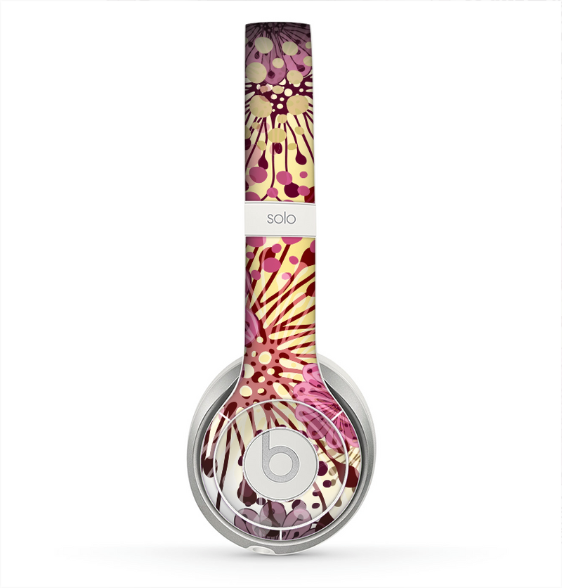 The Colorful Translucent Water-Flowers Skin for the Beats by Dre Solo 2 Headphones