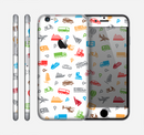 The Colorful Travel Collage Pattern Skin for the Apple iPhone 6