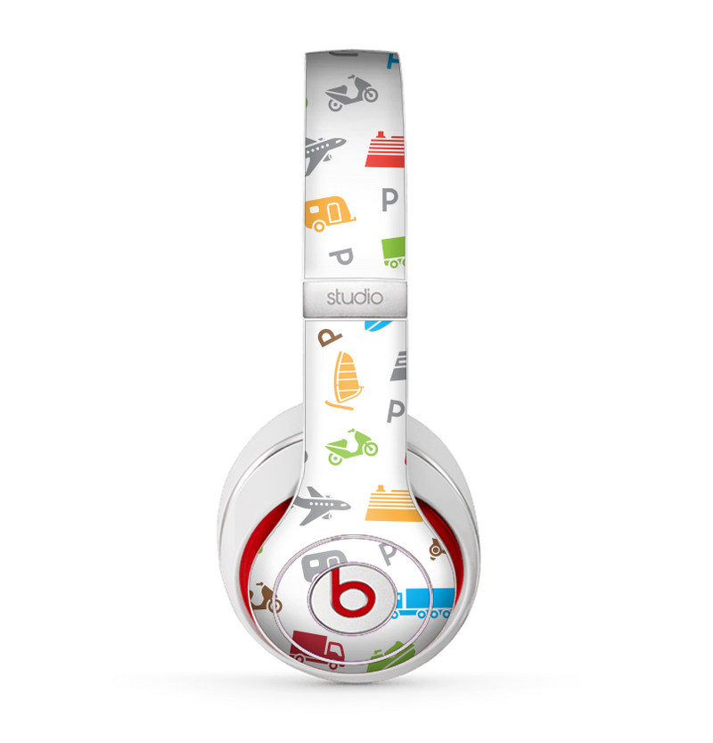 The Colorful Travel Collage Pattern Skin for the Beats by Dre Studio (2013+ Version) Headphones