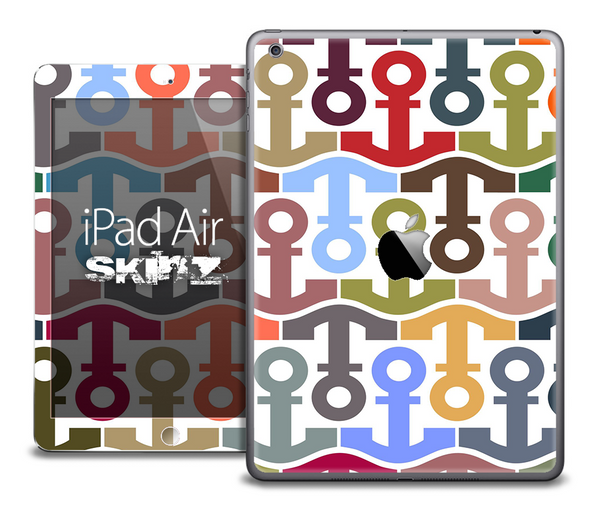 The Colorful Vector Anchor Collage Skin for the iPad Air