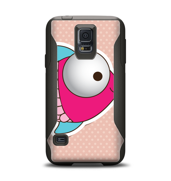 The Colorful Vector Big-Eyed Fish Samsung Galaxy S5 Otterbox Commuter Case Skin Set