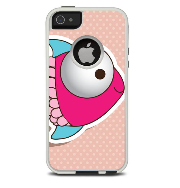 The Colorful Vector Big-Eyed Fish Skin For The iPhone 5-5s Otterbox Commuter Case