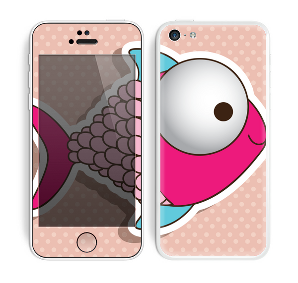 The Colorful Vector Big-Eyed Fish Skin for the Apple iPhone 5c