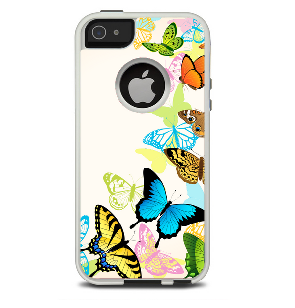 The Colorful Vector Butterflies Skin For The iPhone 5-5s Otterbox Commuter Case