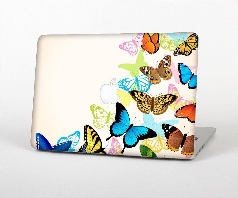 The Colorful Vector Butterflies Skin for the Apple MacBook Pro 15"