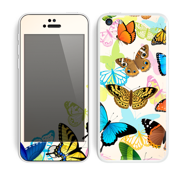 The Colorful Vector Butterflies Skin for the Apple iPhone 5c