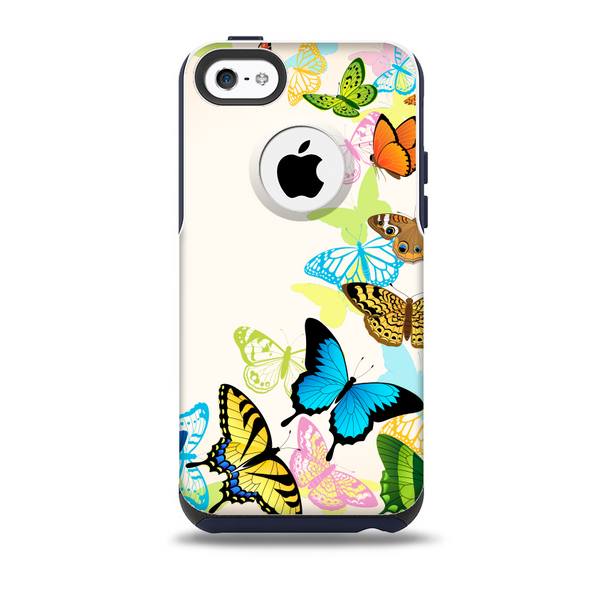 The Colorful Vector Butterflies Skin for the iPhone 5c OtterBox Commuter Case