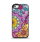 The Colorful Vector Flower Collage Apple iPhone 5-5s Otterbox Symmetry Case Skin Set