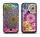 The Colorful Vector Flower Collage Apple iPhone 6/6s LifeProof Fre Case Skin Set
