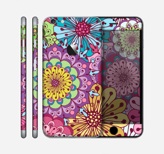 The Colorful Vector Flower Collage Skin for the Apple iPhone 6 Plus