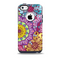 The Colorful Vector Flower Collage Skin for the iPhone 5c OtterBox Commuter Case