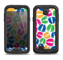The Colorful Vector Footprints Samsung Galaxy S4 LifeProof Nuud Case Skin Set