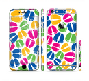 The Colorful Vector Footprints Sectioned Skin Series for the Apple iPhone 6/6s Plus