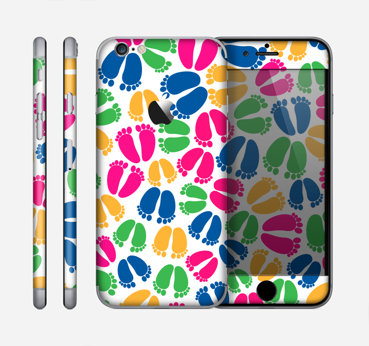 The Colorful Vector Footprints Skin for the Apple iPhone 6