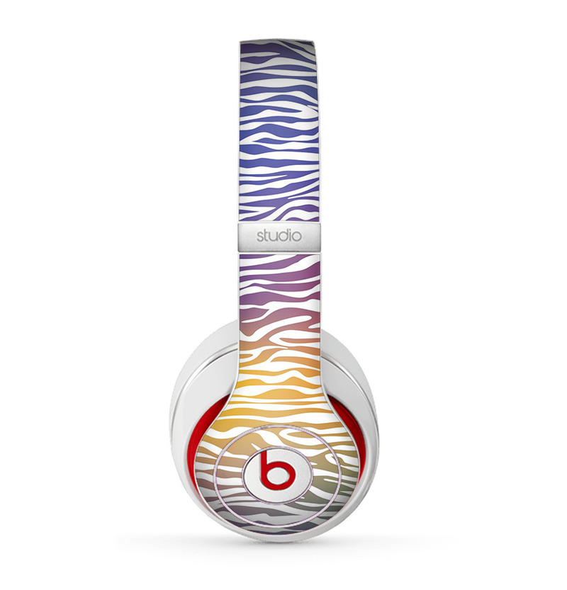 The Colorful Vector Zebra Animal Print Skin for the Beats by Dre Studio (2013+ Version) Headphones