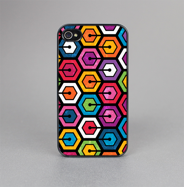 The Colorful Vibrant Hexagons Skin-Sert for the Apple iPhone 4-4s Skin-Sert Case