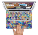 The Colorful Vibrant Triangle Connect Pattern Skin Set for the Apple MacBook Pro 15" with Retina Display
