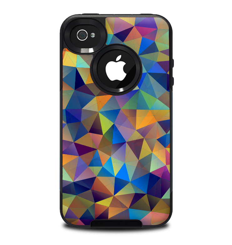 The Colorful Vibrant Triangle Connect Pattern Skin for the iPhone 4-4s OtterBox Commuter Case