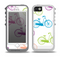 The Colorful Vintage Bike on White Pattern Skin for the iPhone 5-5s OtterBox Preserver WaterProof Case