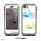 The Colorful Vintage Bike on White Pattern Skin for the iPhone 5c nüüd LifeProof Case