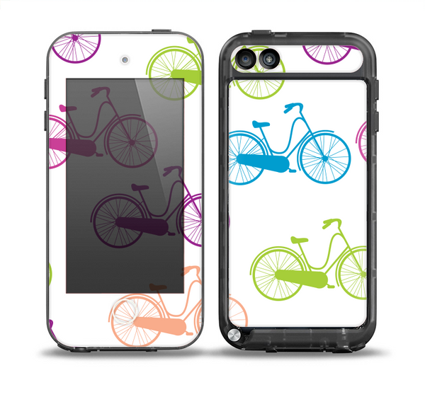 The Colorful Vintage Bike on White Pattern Skin for the iPod Touch 5th Generation frē LifeProof Case