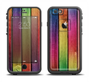 The Colorful Vivid Wood Planks Apple iPhone 6/6s LifeProof Fre Case Skin Set