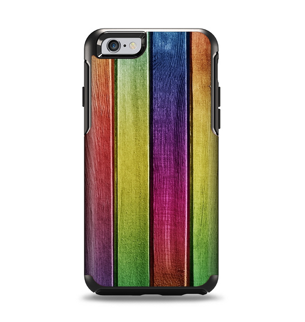 The Colorful Vivid Wood Planks Apple iPhone 6 Otterbox Symmetry Case Skin Set