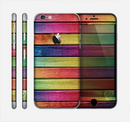 The Colorful Vivid Wood Planks Skin for the Apple iPhone 6