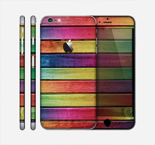 The Colorful Vivid Wood Planks Skin for the Apple iPhone 6 Plus