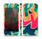 The Colorful WIld Abstract Color Pattern Skin Set for the Apple iPhone 5