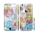 The Colorful WaterColor Floral Sectioned Skin Series for the Apple iPhone 6s