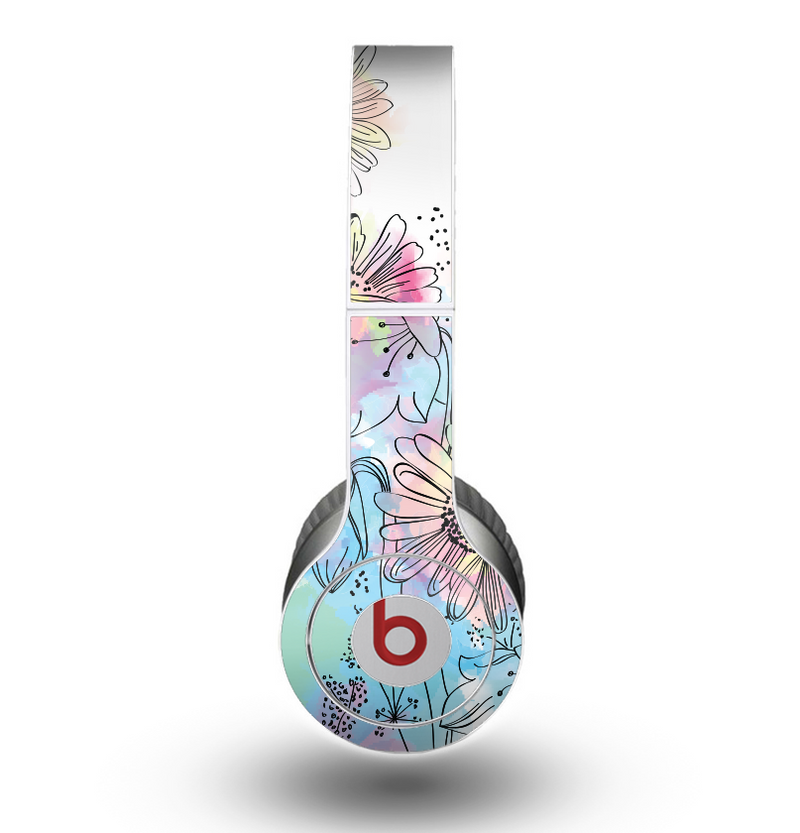 The Colorful WaterColor Floral Skin for the Beats by Dre Original Solo-Solo HD Headphones