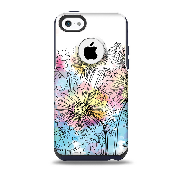 The Colorful WaterColor Floral Skin for the iPhone 5c OtterBox Commuter Case