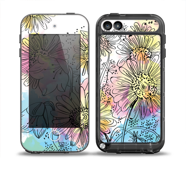 The Colorful WaterColor Floral Skin for the iPod Touch 5th Generation frē LifeProof Case