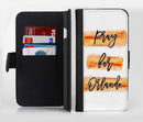 Pray For Orlando V7 Ink-Fuzed Leather Folding Wallet Credit-Card Case for the Apple iPhone 6/6s, 6/6s Plus, 5/5s and 5c