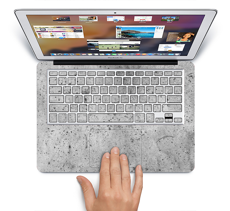 The Concrete Grunge Texture Skin Set for the Apple MacBook Pro 15" with Retina Display