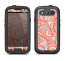 The Coral Abstract Pattern V34 Samsung Galaxy S4 LifeProof Nuud Case Skin Set