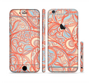 The Coral Abstract Pattern V34 Sectioned Skin Series for the Apple iPhone 6s Plus