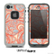 The Coral Abstract Pattern V34 Skin for the iPhone 4 or 5 LifeProof Case