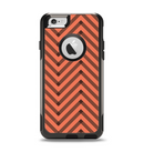 The Coral & Black Sketch Chevron Apple iPhone 6 Otterbox Commuter Case Skin Set