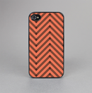 The Coral & Black Sketch Chevron Skin-Sert for the Apple iPhone 4-4s Skin-Sert Case