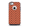 The Coral & Black Sketch Chevron Skin for the iPhone 5c OtterBox Commuter Case