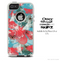 The Coral & Blue Butterfly Abstract Skin For The iPhone 4-4s or 5-5s Otterbox Commuter Case