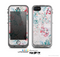 The Coral & Blue Grunge Watercolor Floral Skin for the Apple iPhone 5c LifeProof Case