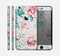 The Coral & Blue Grunge Watercolor Floral Skin for the Apple iPhone 6 Plus