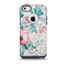 The Coral & Blue Grunge Watercolor Floral  Skin for the iPhone 5c OtterBox Commuter Case